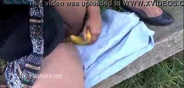  Indian amateur spreading pussy in outdoor and shoving banana in her hairy twat